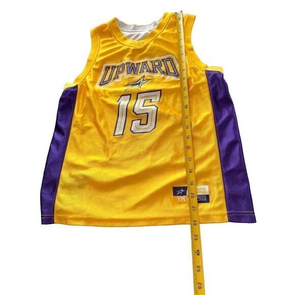 UPWARD # 15 Yellow White Reversible Youth Jersey - Picture 2 of 8